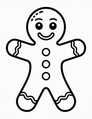 gingerbread man isolated on white