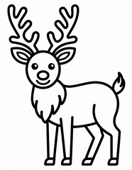 reindeer with christmas tree