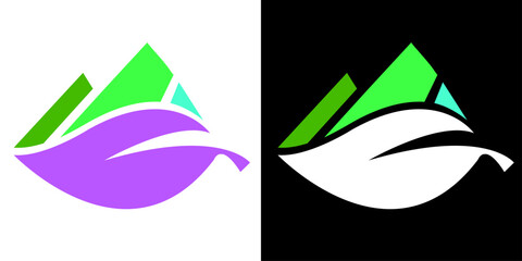 Christmas tree abstract green vector illustration with nature and ocean elements