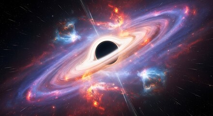 Cosmic Black Hole with Accretion Disk and Jets.
