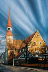 Parnu, Estonia. View Of Lutheran Church Of St. Elizabeth In Sunny Winter Day