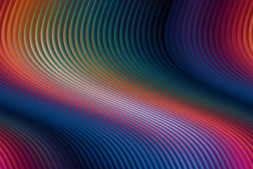 Abstract colorful wavy lines with a dynamic curved pattern