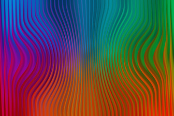 Colorful abstract wavy lines with gradient background