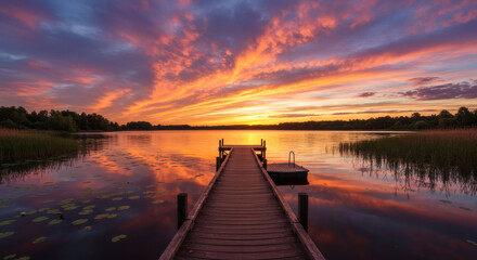 Fototapeta premium Sunset Over the Mountains