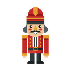 Charming pixel art nutcracker soldier festive character iconic holiday decoration simple design