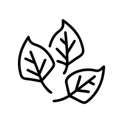 Three leaves icon in vector format design