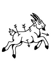 Rebellious Goat Pierced by Arrows – Edgy Black and White Art
