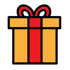 Gift Box with Ribbon Icon