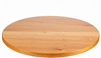 Round Wooden Tabletop, Light Brown, Smooth Surface, Polished Finish, Circular Design, Simple Style, 