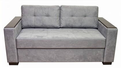Gray Sofa, Modern Furniture, Upholstered Couch, Button Tufted, Home Decor, Comfortable Seating, TwoS