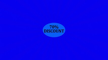 70% Discount text animation over neon lights and colorful streaks background - Powered by Adobe