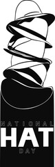 A poster for National Hat Day. Vector illustration.