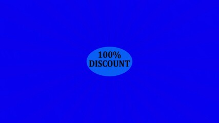100% Discount text animation over neon lights and colorful streaks background - Powered by Adobe