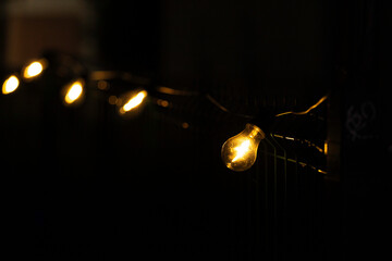 light bulbs in the dark