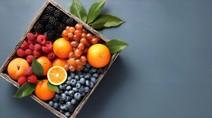 oranges in a basket on a wooden table