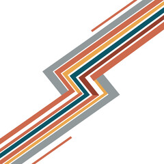 Dynamic retro stripes create a vibrant, modern zigzag pattern perfect for energetic backgrounds and graphic design projects
