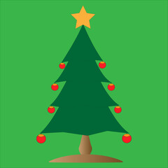 christmas tree with red balls