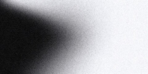 Abstract black and white gradient background with digital noise overlay, creating a textured grain film effect
