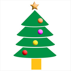 Christmas tree vector illustration