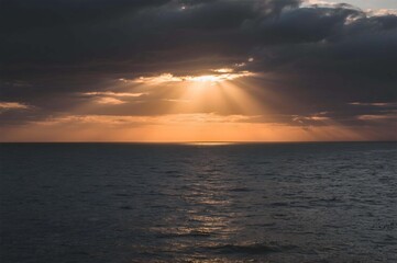 sunset over the sea