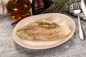 Baked tilapia fish with spices
