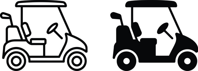 Golf Cart Icon Vector Illustration Isolated on Transparent Background Royalty Free