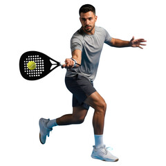 professional padel tennis player in action