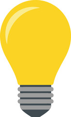 Light Bulb Idea Innovation Symbol Electric Simple Color Vector