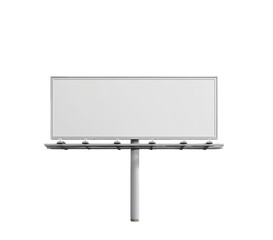 Obraz premium Blank White Billboard on Pole isolated on a transparent background