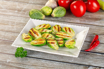 Vegan cuisine - Grilled brussels sprouts