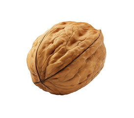 Obraz premium Golden Walnut Close Up Realistic Style isolated on a transparent background