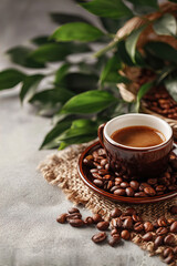 Fresh roasted coffee beans — caffeine energy concept