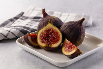 Ripe juicy sweet purple fig