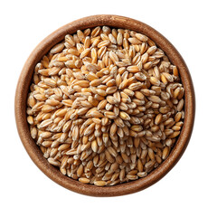 A Rustic Wooden Bowl Brimming with Nutritious Kamut Grain