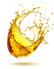 Yellow liquid in a splash