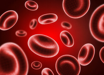 Red Blood Cells Microscopic View Biology Medicine Health Illustration