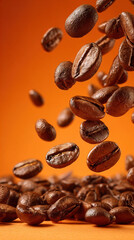 Fresh roasted coffee beans — caffeine energy concept