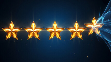 Five Star Premium Achievement Customer Satisfaction Quality Performance Shine