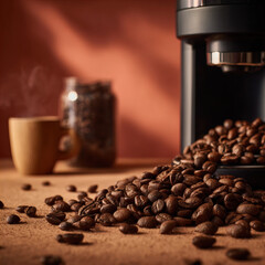 Fresh roasted coffee beans — caffeine energy concept