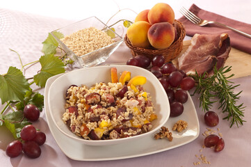 rustic rice salad autumn harvest plating