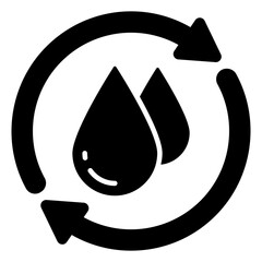 Modern design icon of oil recycling 