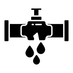 Modern design icon of pipe leakage 