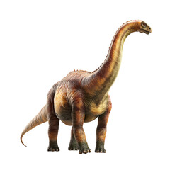 Majestic Brachiosaurus Stands Proudly Against a Pristine White Background