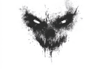 Abstract skull illustration with grunge texture dark and ominous design perfect for horror or Halloween themed projects