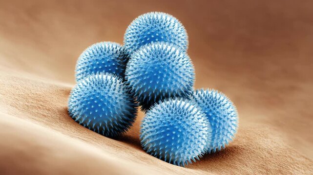 Rotavirus capsid morphology showing spike surface and layered viral structure