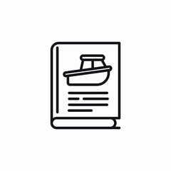 boat instructions book icon sign vector
