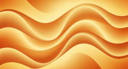 Abstract flowing golden waves with soft light and shadow