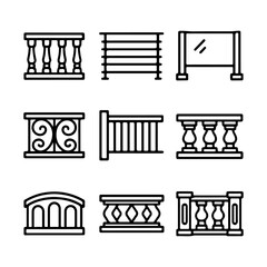 set of outline icons railings vector on a white background
set of 9 line icons, vector, on a white background