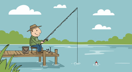 Fishing vector illustration, #19