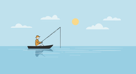 Fishing vector illustration, #23